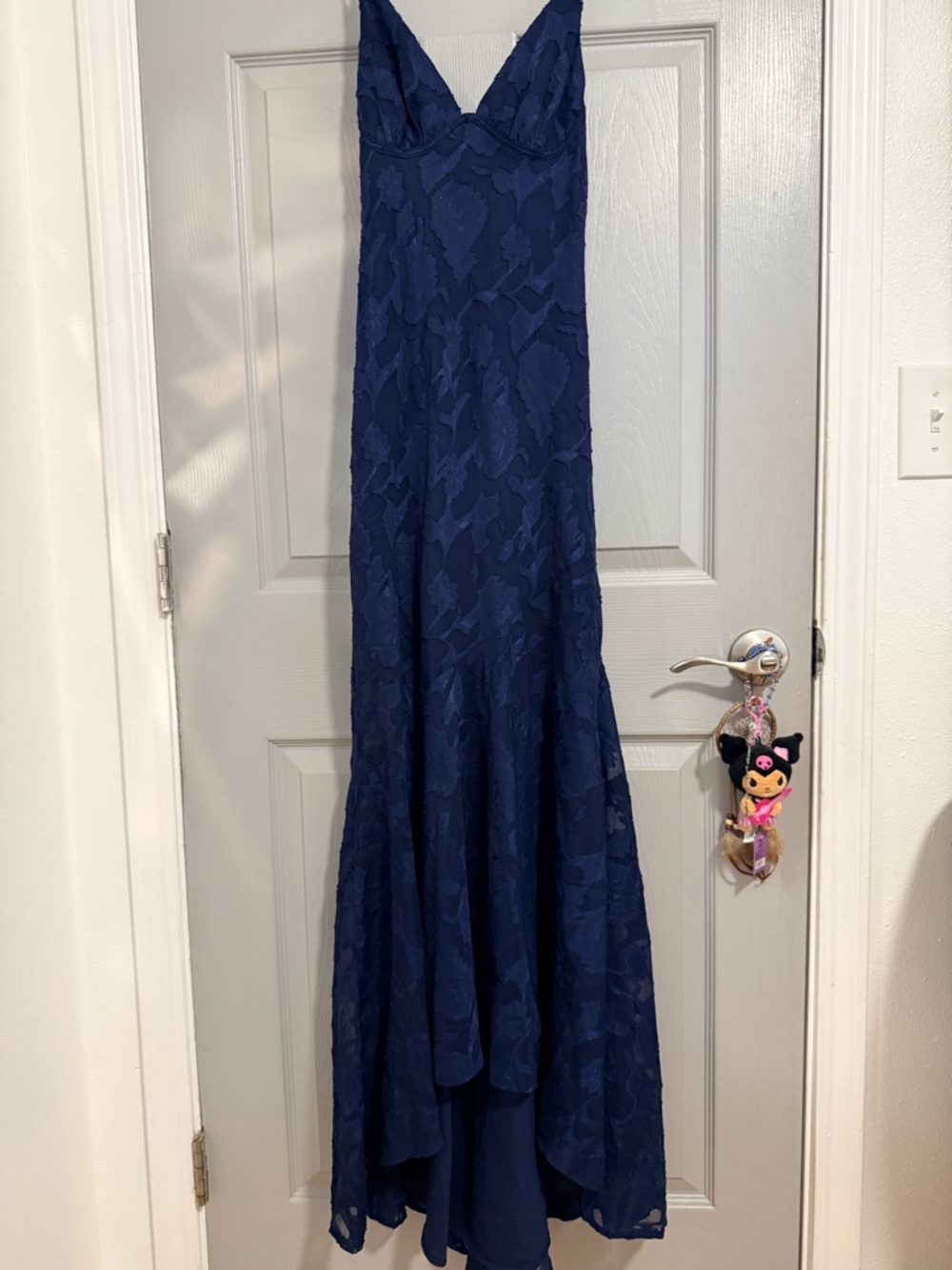Princess Polly Navy Lace V-Neck Maxi Gown - Picture 5 of 8